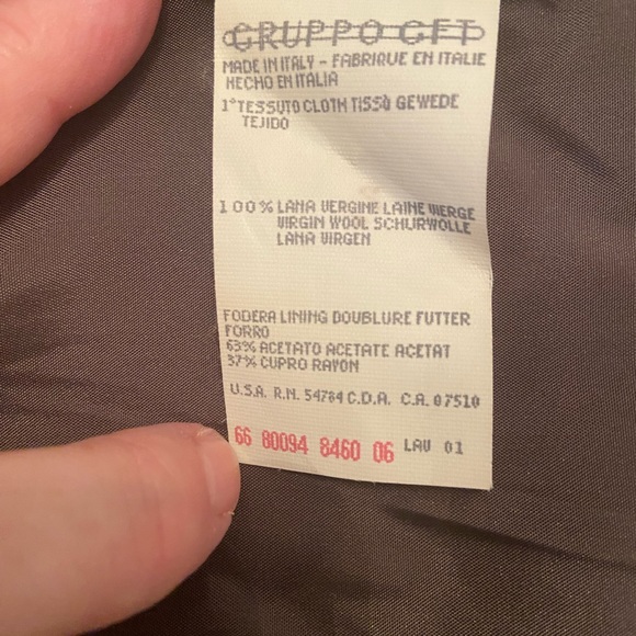 Giorgio Armani Chocolate Virgin Wool Single Breasted Blazer - Picture 7 of 9